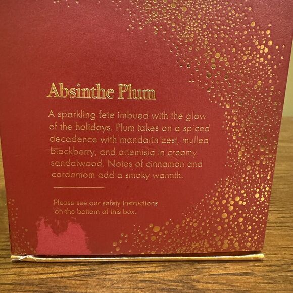 NEW LAFCO NY Absinthe Plum Luxury Candle 6.5 oz Fragranced Holiday 2024 UNSEALED - Picture 3 of 9